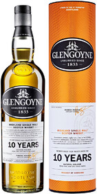 Виски Glengoyne Highland Single Malt Scotch Whisky 10 y.o. (gift box) 0.7л