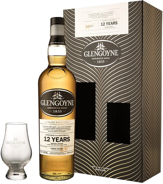 Виски Glengoyne 12 Years Old 0.7 л с бокалом