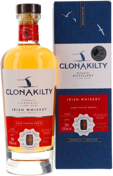Виски ирландский «Clonakilty Port Cask Finish» в подарочной упаковке, 0.7 л