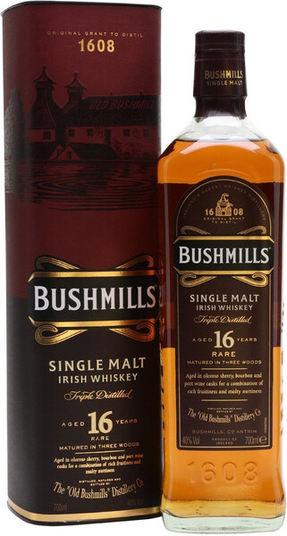 Виски Bushmills 16 лет 0,7 л в подарочной упаковке