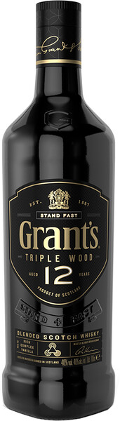 Виски GRANT'S Triple wood 12 лет шотландский купажированный алк.40% Великобритания, 0.7 L