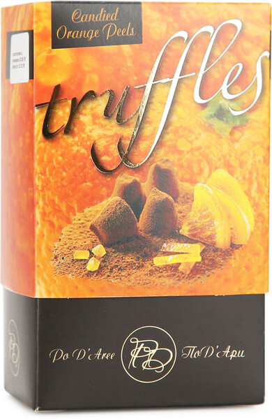 Конфеты шоколадные Po D'Aree Mathez Трюфели с засахаренной апельсиновой цедрой, 160 г