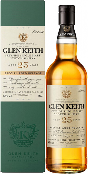 Виски Glen Keith 25 Years Old 0.7 л в коробке