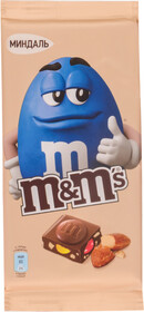 Шоколад молочный M&M's с миндалем и разноцветным драже 122 г