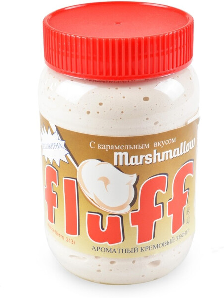 Fluff мягкий зефир со вкусом карамели, 213 г