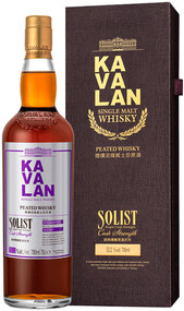 Виски Kavalan Solist Peated Malt Single Cask Strength 53.2% 0.7 л в коробке