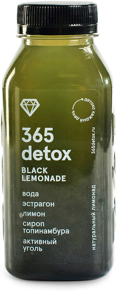 Напиток безалкогольный «Черный лимонад. BLACK», 365 detox 330 мл, Россия