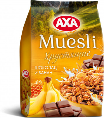 Мюсли Axa медовые шоколад-банан 300 г