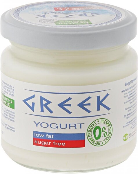Йогурт Полезные продукты Греческий обезжиренный 165 г