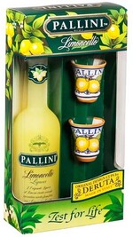 Ликер Pallini Limoncello 0.5 л с 2 стаканами