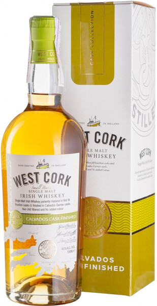 Виски West Cork Small Batch Calvados Cask Finished 0.7 л в коробке