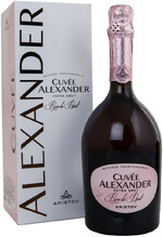 Вино игристое розовое экстра брют «Aristov. Cuvee Alexander Rose de Pinot Extra Brut» в подарочной упаковке, 0.75 л