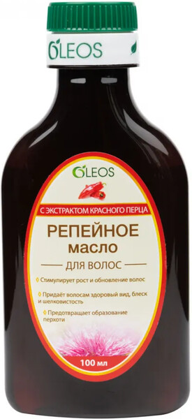 Масло репейное Oleos с экстрактом красного перца 100мл
