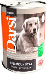 Корм для собак с чувствительным пищеварением Darsi Sensitive паштет из индейки и утки, 410 г