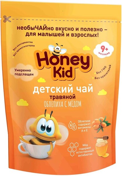 Чай Honey Kid Облепиха с Медом травяной инстантный с 9 месяцев 85г