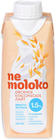 Напиток Nemoloko овсяный классический лайт 1,5%, 250мл
