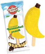 Мороженое Эскимо Чистая линия Банановый Сплит пломбир с бананом и шоколадной глазурью 70г