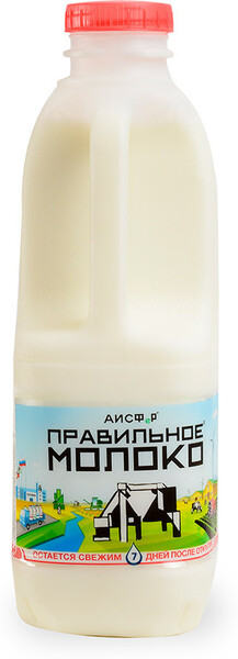 Молоко пастеризованное Правильное Молоко 3,2-4% Ферма Роста 0,9л Россия, БЗМЖ