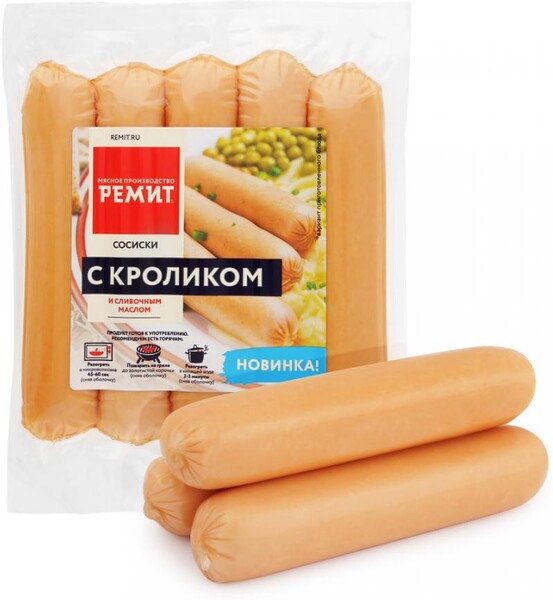 Сосиски Ремит с Кроликом и сливочным маслом 260 г