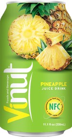 Напиток Vinut Pineapple juice drihk Ананас, 330 мл., ж/б