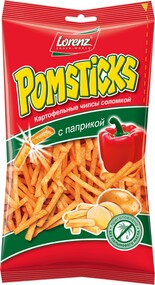 Картофельные чипсы LORENZ Pomsticks с паприкой, 100г