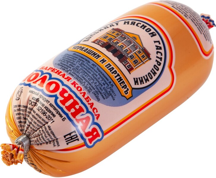 Колбаса вареная ЧЕРКАШИН И ПАРТНЕРЪ Молочная, категория Б, 350г