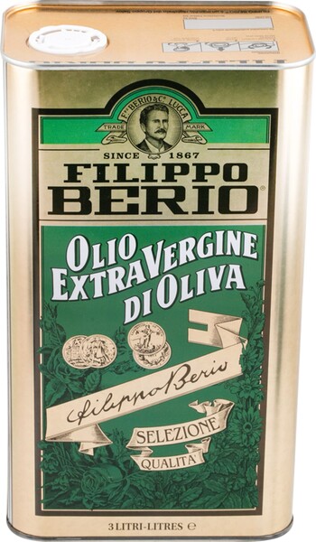 Масло оливковое FILIPPO BERIO Extra Virgin Olive Oil нерафинированное высшего качества, 3л Италия, 3000 мл
