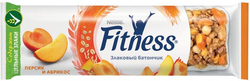Батончик Fitness злаковый персик и абрикос 23,5г