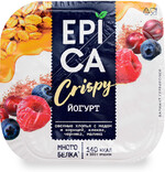 Йогурт Epica Crispy 6,5% и смесь из мюсли и сушеных ягод 138г Россия, БЗМЖ