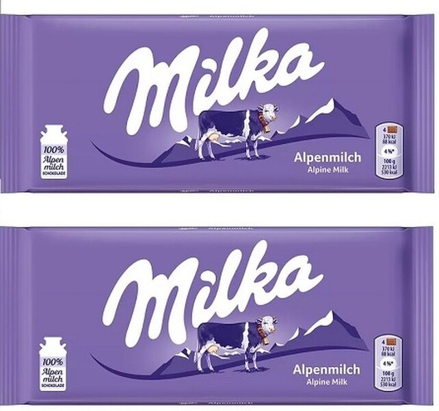 Шоколад Milka Lapte Alpin, 100 гр., флоу-пак