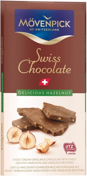 MOVENPICK / Молочный шоколад Movenpick с фундуком, 70 г.