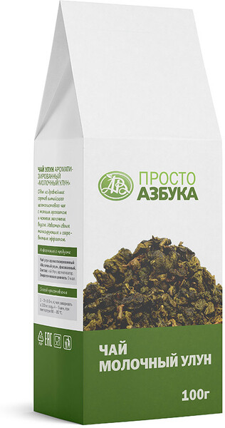 Чай зеленый «Молочный улун», «Просто Азбука», 100 г, Россия