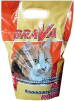 Наполнитель для длинношерстных кошек Brava комкующийся, 5 л