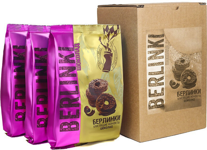 BERLINKI Набор из 3-х пачек: Конфеты хрустящие 