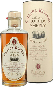 Sibona, Grappa Riserva Sherry Wood Finish, in tube, 0.5 л