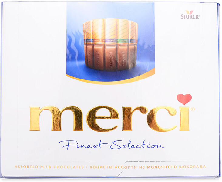 Шоколадный набор Merci Ассорти 4 вида шоколада 250г