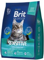 Сухой корм для кошек Brit Premium ягненок индейка, 2 кг
