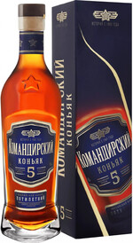Коньяк «Komandirsky 5 Y.O.» в подарочной упаковке, 0.5 л
