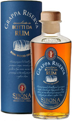 Sibona, Grappa Riserva Rum Wood Finish, in tube, 0.5 л