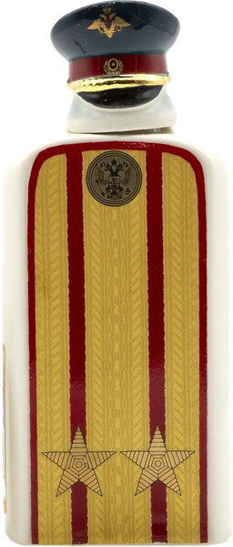 Коньяк российский «Лезгинка КВ» фарфоровая бутылка Погоны, 0.25 л