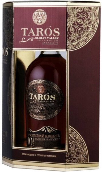 Коньяк армянский «Arcon Taros 10 Years Old» в подарочной упаковке, 0.5 л