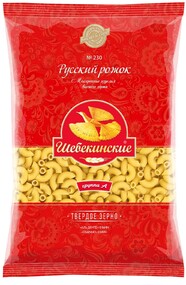 Макаронные изделия Шебекинские Русский Рожок, 900 гр., пластиковый пакет