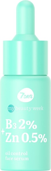 Сыворотка для лица 7DAYS My beauty week B3 2%+Zn 0,5% себорегулирующая, 20г Корея, 20 г