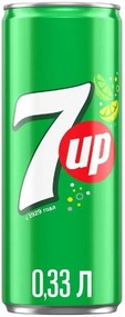 Напиток сильногазированный 7up 0,33л