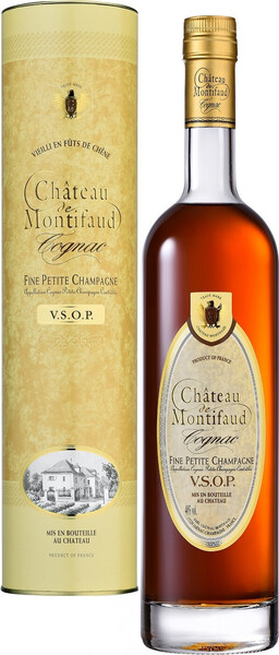 Коньяк Chateau de Montifaud VSOP, Fine Petite Champagne AOC, gift tube 0.5 л