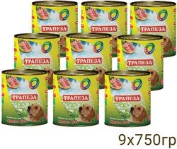 Консервы для собак Трапеза Мясное трио, 750 г