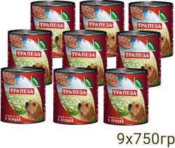 Консервы для собак Трапеза с птицей, 750 г