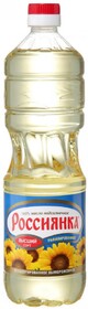 Масло Россиянка подсолнечное рафинированное дезодорированное 1л