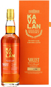 Виски тайваньский «Kavalan Solist Brandy Single Cask Strength» в подарочной упаковке, 0.7 л