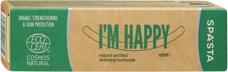 Зубная паста Spasta I'M Happy Enamel strengthe ning & Gum Protection натуральная сертифицированная 75 мл